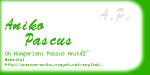 aniko pascus business card